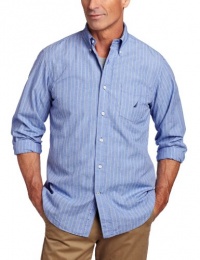 Nautica Men's Long Sleeve Poplin Pencil Stripe Nautica Men's Long Sleeve Poplin Pencil Stripe
