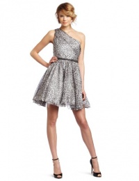 ABS by Allen Schwartz Women's One Shoulder Party Dress, Silver, 12 ABS by Allen Schwartz Women's One Shoulder Party Dress, Silver, 12