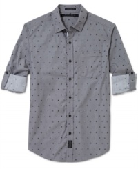 Start seeing a pattern in your weekend wardrobe with this cool shirt from Sean John. Start seeing a pattern in your weekend wardrobe with this cool shirt from Sean John.