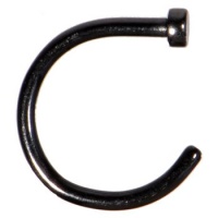 18 Gauge 5/16 Black Anodized Titanium Nose Hoop