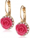 Betsey Johnson Flower Drop Earrings