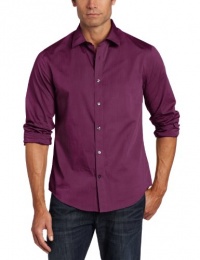 Perry Ellis Men's Long Sleeve Iridescent Chambray Woven Perry Ellis Men's Long Sleeve Iridescent Chambray Woven