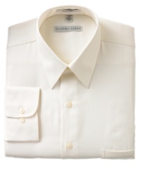 Maintain your crisp, professional look all day long in this handsome, wrinkle-free shirt. With a subtle sateen finish and classic fit, it features a point collar, chest pocket, button cuff and French placket. Round hem. Maintain your crisp, professional look all day long in this handsome, wrinkle-free shirt. With a subtle sateen finish and classic fit, it features a point collar, chest pocket, button cuff and French placket. Round hem.