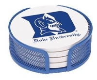 Absorbent Coaster Gift Set Duke University - Coordinating Holder Included Absorbent Coaster Gift Set Duke University - Coordinating Holder Included
