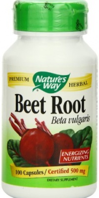Nature's Way Beet Root Powder Capsules 500 mg, 100-Count Nature's Way Beet Root Powder Capsules 500 mg, 100-Count