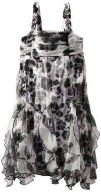 Bloome Girls 7-16 Floral Mesh Sundress, Black/White, 10 Bloome Girls 7-16 Floral Mesh Sundress, Black/White, 10