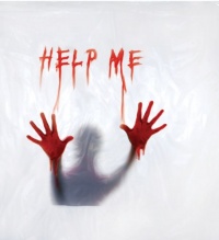 Party Destination - Help Me Shower Curtain, Clear Party Destination - Help Me Shower Curtain, Clear