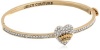 Juicy Couture Totally Secure Couture Pave Heart Skinny Hinged Bangle Bracelet, 2.68