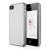 Elago S4 Slim Fit 2 Case for iPhone 4/4S (Soft Feeling Metalic Silver)- ECO PACK