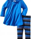 Little Ella Baby-girls Infant Pippa Long Sleeve Tunic Set, Cobalt, 18-24 Months