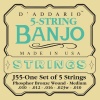 D'Addario J55 5-String Banjo Strings, Phosphor Bronze, Medium, 10-23