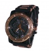 Jordan Jump Man Rose Gold Plated Ice Streetwear Hip Hop Watch