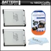 2 Pack Battery Kit For Nikon Coolpix S6400 S3100 S4100 S100 S4300 S3300 S5200, S6500, S3200, S4200 Digital Camera Includes 2 Replacement Extended (1000Mah) EN-EL19 Batteries + LCD Screen Protectors + MicroFiber Cleaning Cloth