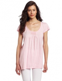 HUE Women's Short Sleeve Tee With smocking HUE Women's Short Sleeve Tee With smocking