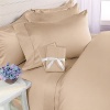 1500 Thread Count Egyptian Cotton 4 Piece Bed Sheet Set, DEEP POCKET, 1500TC, Olympic Queen, Solid Beige