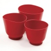 Norpro 3 Piece Silicone Bowl Set, Red