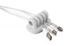Quirky Cordies Desktop Cable Management for power cords and charging accessory cables (White)