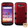 MYBAT SAMT769HPCTUFFSO006NP Premium TUFF Case for Samsung Galaxy S Blaze 4G - 1 Pack - Retail Packaging - Titanium Red/Black