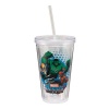 Vandor Marvel Heroes 18-Ounce Acrylic Travel Cup with Lid and Straw, Multicolored