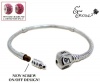 NEW PROMO SALE! .925 Authentic EvesErose Silver Bracelet- Rhodium Polished Hexagon Clasp w/ Removable Screw Thread To Allow Various Styles of Charm & Beads Such As EvesErose, Pandora charms, Chamillia, Troll, Biagi, and Many Other Similar European Bracele