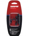 Shure EASFX2-10M Medium Soft Flex Sleeves (10 Included/5 Pair) for SE115, SE315, SE425 & SE535 Earphones (Black)