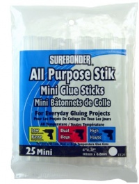 Surebonder DT-25 All Temperature Mini Glue Sticks, 4-Inch Surebonder DT-25 All Temperature Mini Glue Sticks, 4-Inch