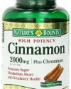 Nature's Bounty High Potency Cinnamon 2000mg Plus Chromium 400mcg, 60-Count