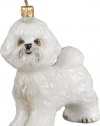 Joy to the World Collectibles European Blown Glass Pet Ornament, Bichon Frise