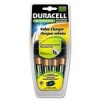 Duracell Value Charger, 4 Pre-Charged Rechargeable AA NiMH Batteries-DURCEF14NC
