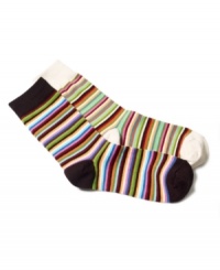 No need to change your stripes. Show them off with these whimsical trouser socks by Hot Sox. No need to change your stripes. Show them off with these whimsical trouser socks by Hot Sox.