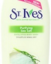 St. Ives Body Wash Purifying Sea Salt Exfoliating Body Wash, 24 Ounce (Pack of 2)
