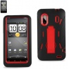 Kingdom Hybrid Case with KickStand for HTC Evo Design 4G - Red