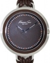 Kenneth Cole New York 3-Hand Brown Leather Women's watch #KC2652