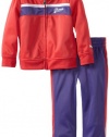 Puma - Kids Girls 2-6X Toddler Front Pieced Tricot Track Jacket And Pant Set, Teaberry, 4T