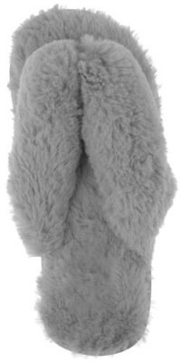 Capelli New York Long Pile Bunny Thong On Tpr Outsole Ladies Slipper Nasa Grey 8/9 Capelli New York Long Pile Bunny Thong On Tpr Outsole Ladies Slipper Nasa Grey 8/9