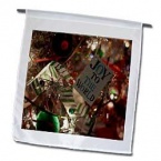 A Joy To The World Ornament Hanging on a Christmas Tree in Mesquite, Nevada - 12 X 18 Inch Garden Flag