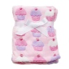 Cutie Pie Soft Baby Blanket Sweet Cupcakes/cupcake Pink