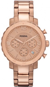 Fossil Women's AM4423 Natalie Stainless Steel Rose-Tone Watch