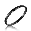 Bling Jewelry Tungsten Black Unisex Ring 2mm