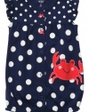 Carter's Anything but Crabby Romper (Sizes NB - 9M) - navy, 6 months