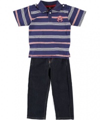 Akademiks Bert 2-Piece Outfit (Sizes 2T - 4T) - navy, 3t