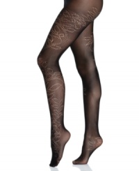 Flower power. Show off your flirty side with these pretty pattern tights from Jessica Simpson, featuring a flowing floral design from toe to hip. Flower power. Show off your flirty side with these pretty pattern tights from Jessica Simpson, featuring a flowing floral design from toe to hip.
