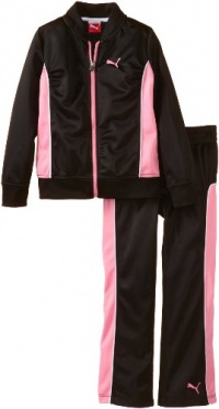 Puma - Kids Girls 2-6X Little Tricot Track Jacket And Pant Set, Black, 6 Puma - Kids Girls 2-6X Little Tricot Track Jacket And Pant Set, Black, 6