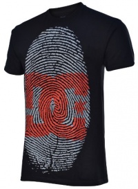 DC SHOES Men's Finger Print Skateboard Shirt-Black