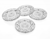 Godinger Crystal Dublin Coasters, Set of 4