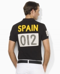 Celebrate the spirit of the 2012 Olympic Games with an iconic rugby shirt in breathable cotton mesh, finished with a bold country details and Ralph Lauren's signature Big Pony. Celebrate the spirit of the 2012 Olympic Games with an iconic rugby shirt in breathable cotton mesh, finished with a bold country details and Ralph Lauren's signature Big Pony.