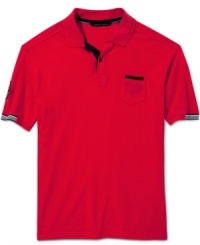 Sean John takes a classic and gives it a cool modern updates This polo shirt is instantly streetwise.