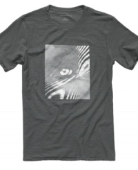 It's all in the fine print. Get graphic with this t-shirt from Kenneth Cole New York. It's all in the fine print. Get graphic with this t-shirt from Kenneth Cole New York.