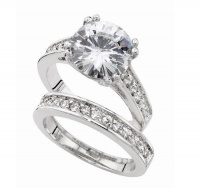 City by City Ring Set, Silver-Tone Round Cubic Zirconia Engagement (7-3/8 ct. t.w.) Size 7 City by City Ring Set, Silver-Tone Round Cubic Zirconia Engagement (7-3/8 ct. t.w.) Size 7
