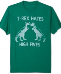 Prehistoric style? This graphic t-shirt from Fifth Sun brings timeless cool to your look. Prehistoric style? This graphic t-shirt from Fifth Sun brings timeless cool to your look.